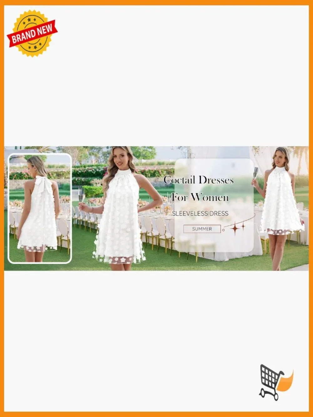 Halter Tulle Floral Bridal Shower Cocktail Wedding Guest Short A Line - Picture 7 of 7